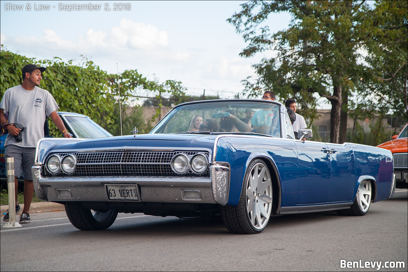 Blue 1963 Lincoln Continental Convertible