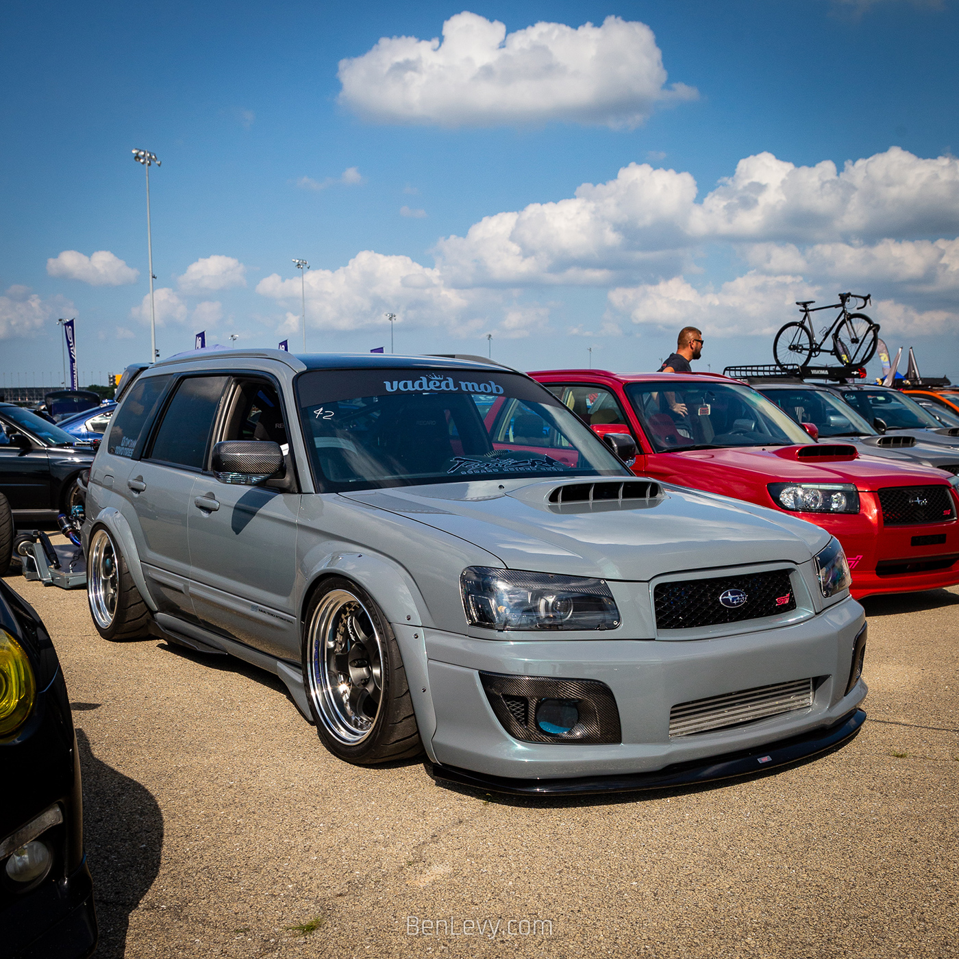 Grey Subaru Forester XT at Subiefest Midwest