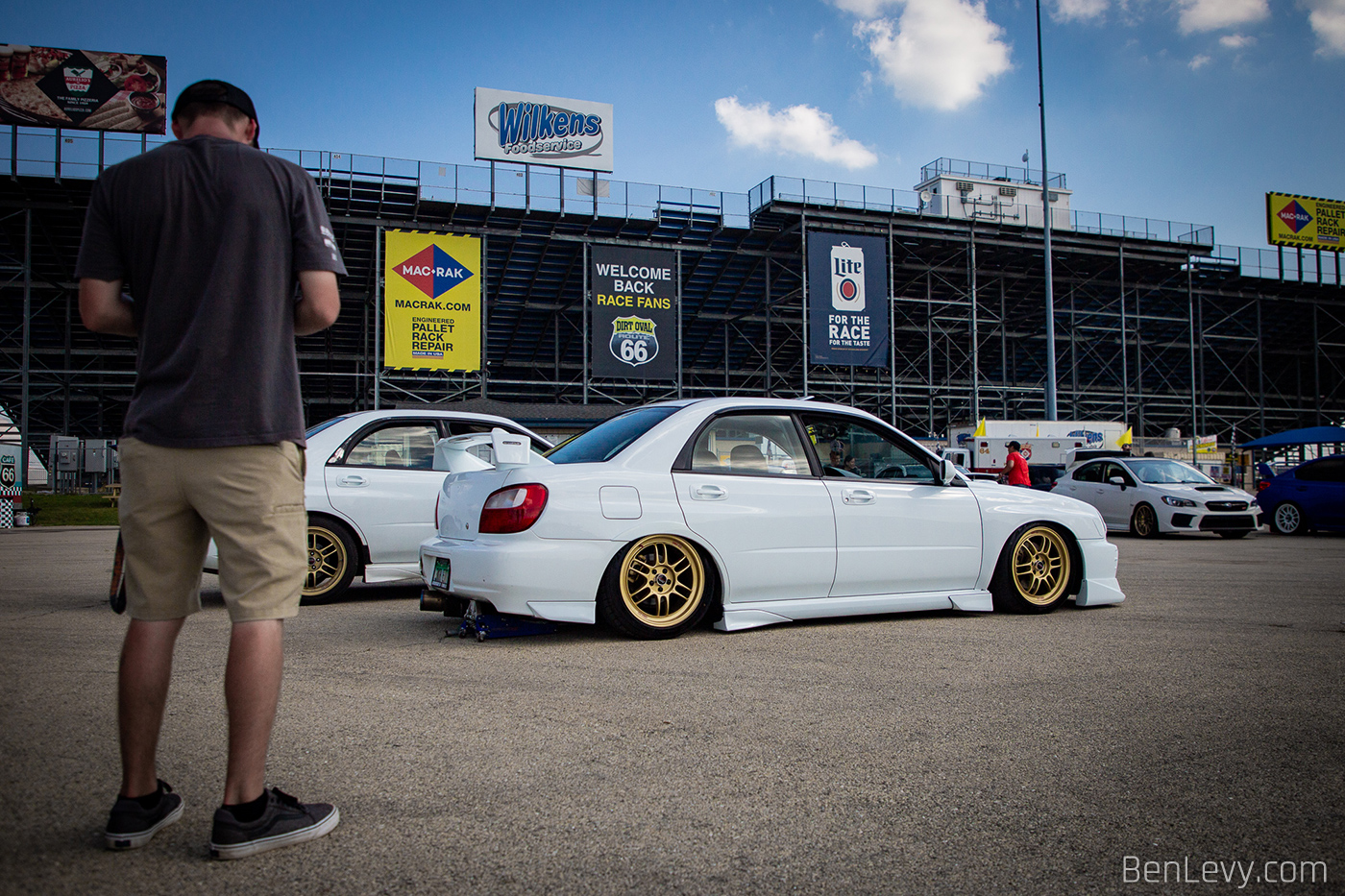 White Subarus at Subiefest Midwest 2021