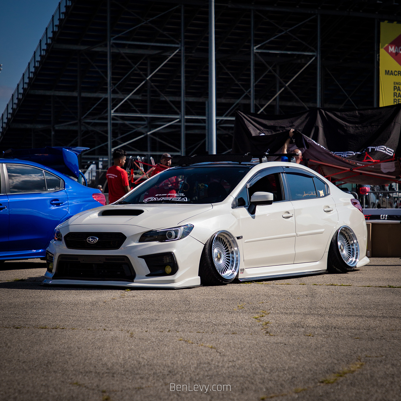 White Subaru WRX at Subiefest Midwest