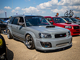 Grey Subaru Forester XT at Subiefest Midwest