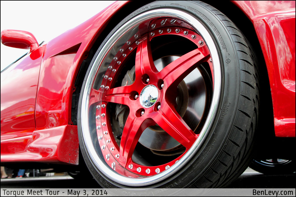 Red Wheel on Toyota Supra