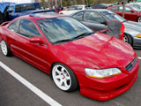 Red Honda Accord coupe