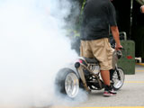 Honda Ruckus doing smokey burnout