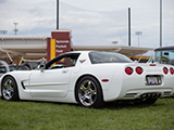 White C5 Corvette at Triton College Car Show