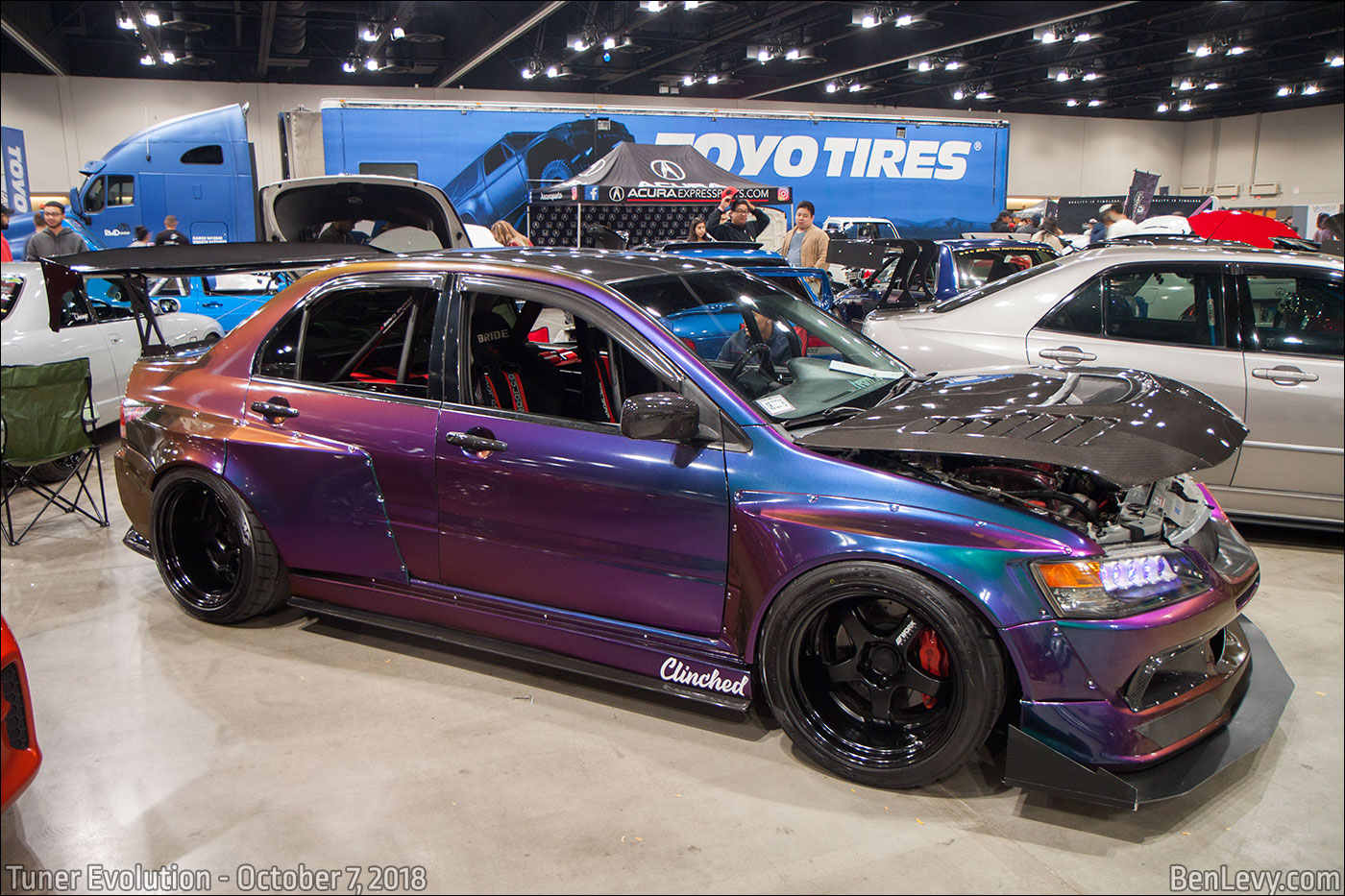 Lancer Evo with color shift paint