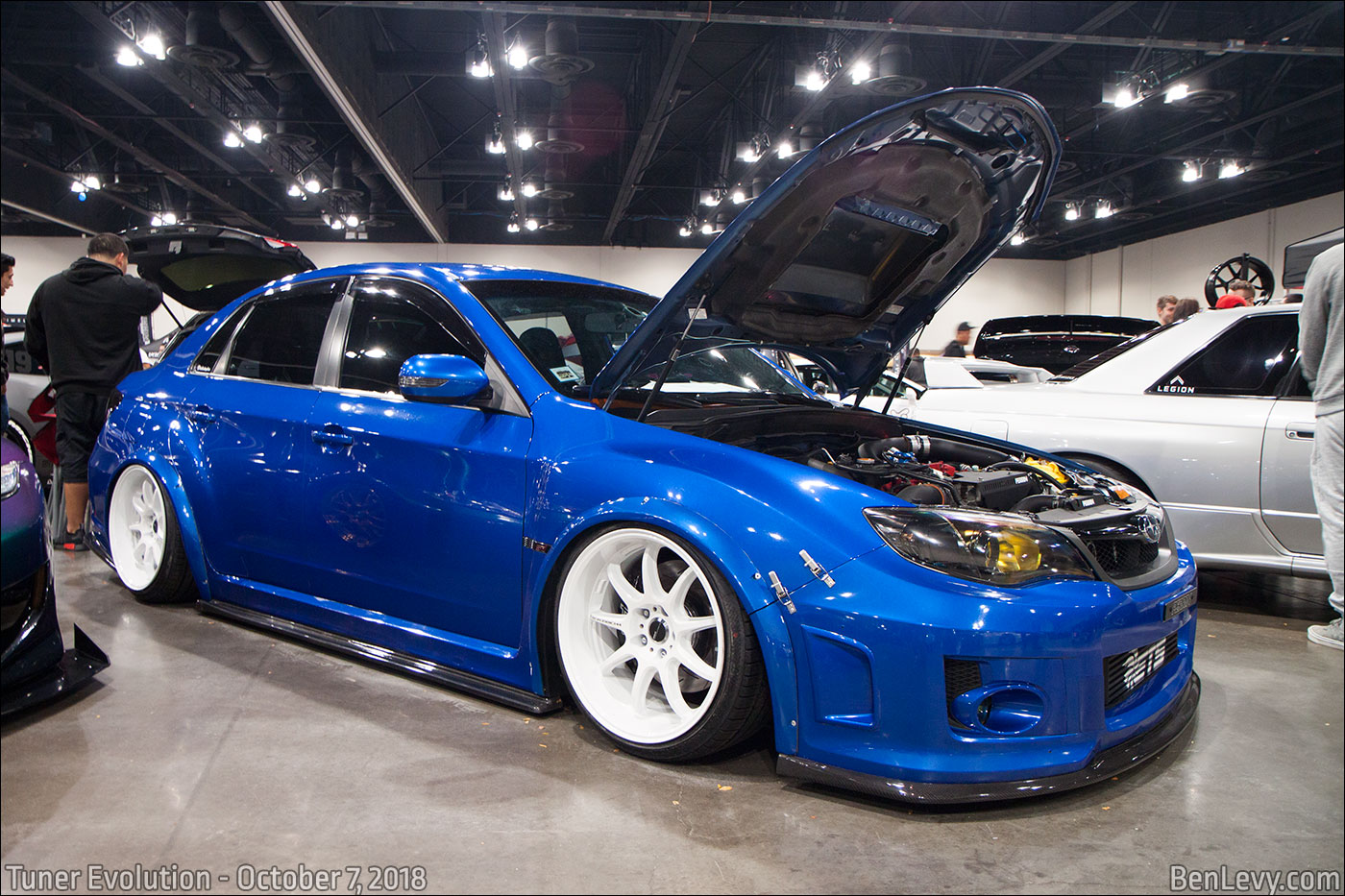 Blue Subaru WRX STI