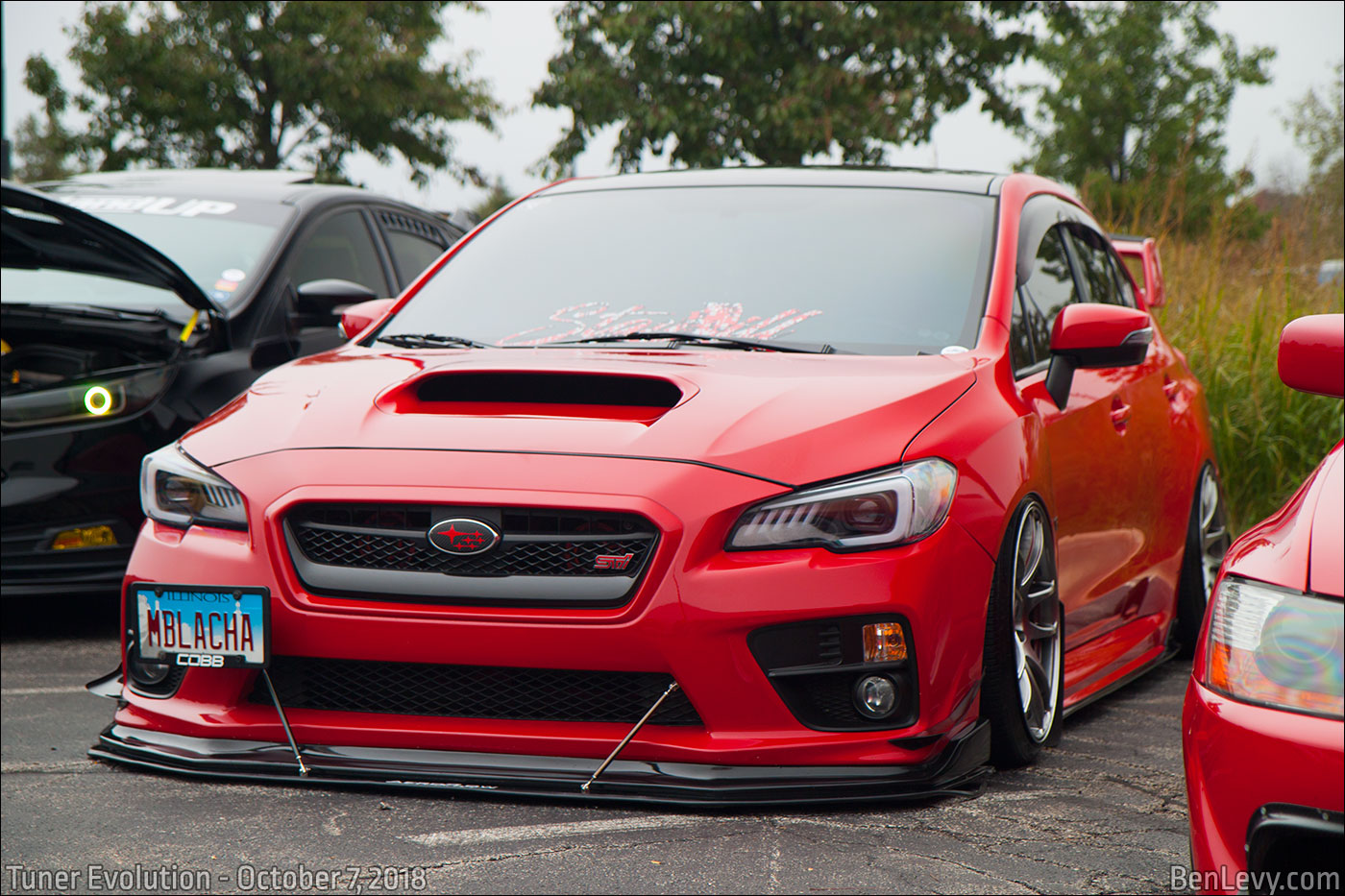 Red Subaru WRX STI