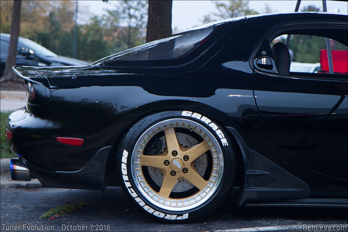 Gold WORK Equip wheel on RX-7