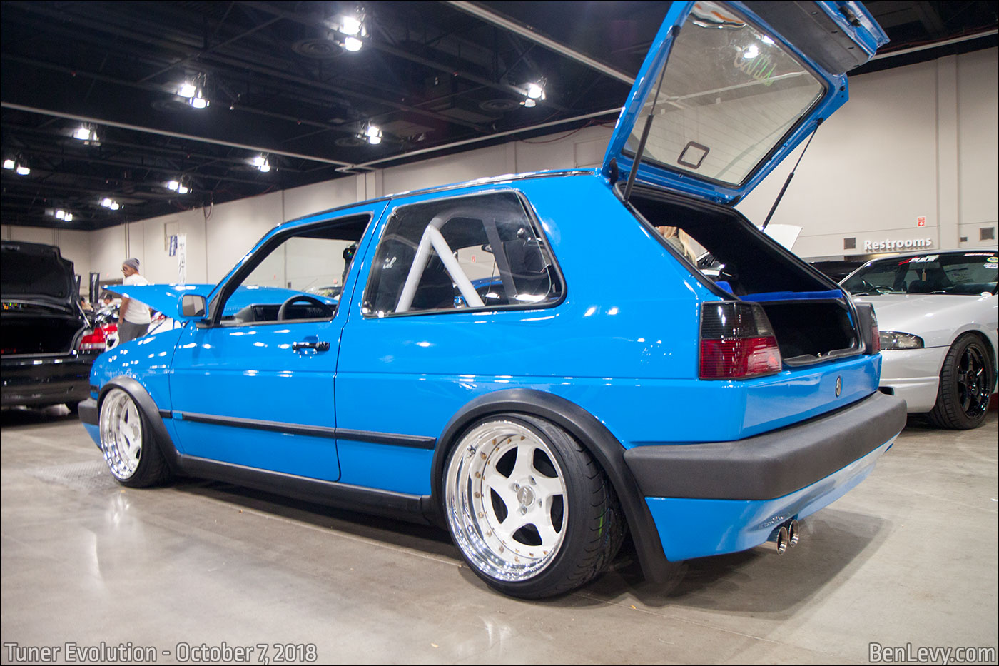 Blue Volkswagen GTI