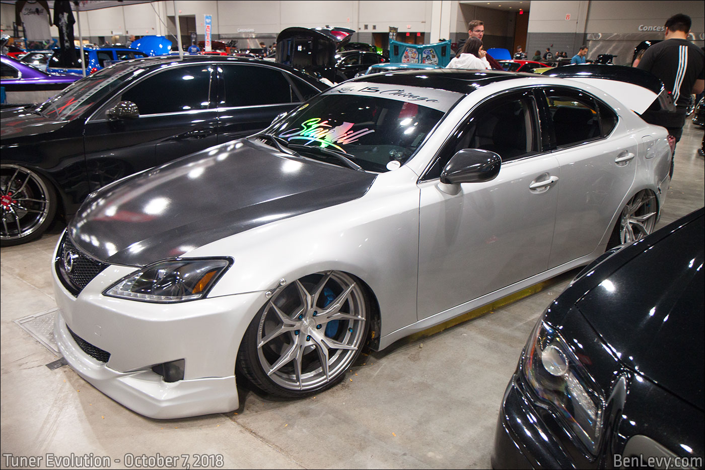 Silver Lexus IS350 on Rohana RFX10 wheels