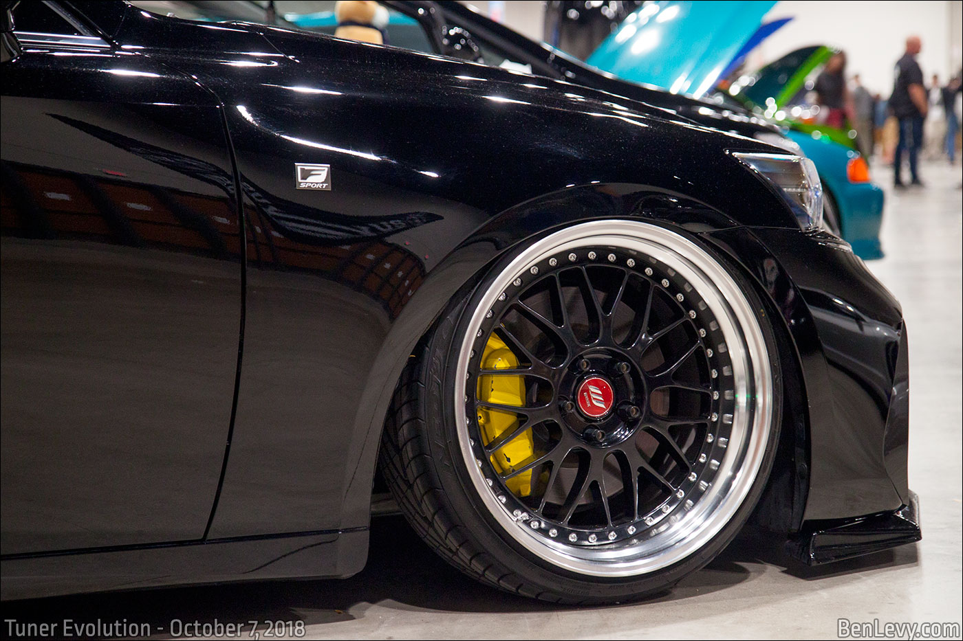 Black WORK wheel on Lexus IS