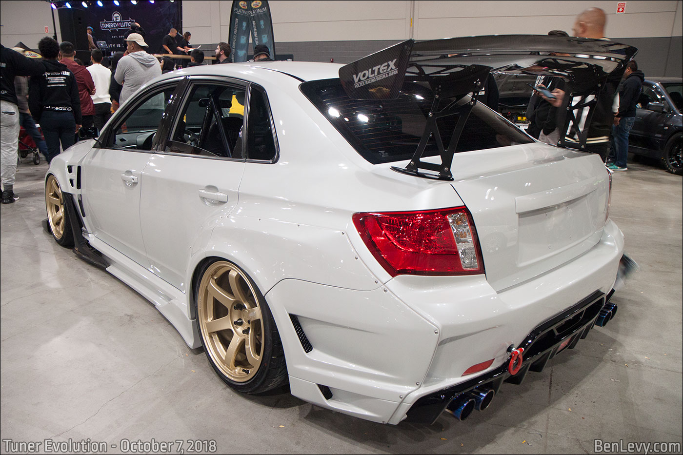 White WRX sedan