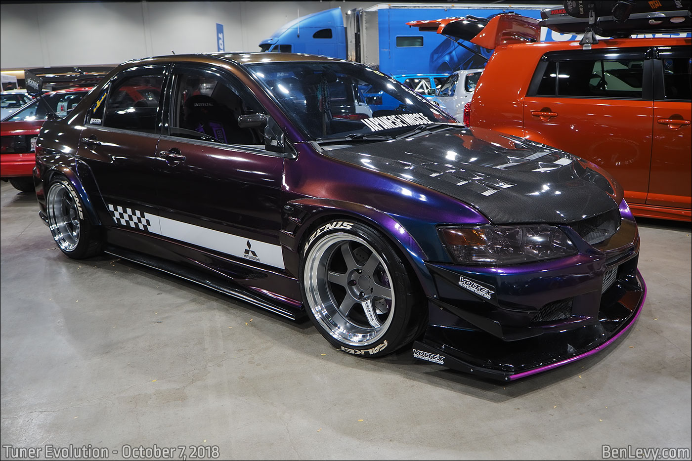 Purple Mitsubishi Lancer Evolution