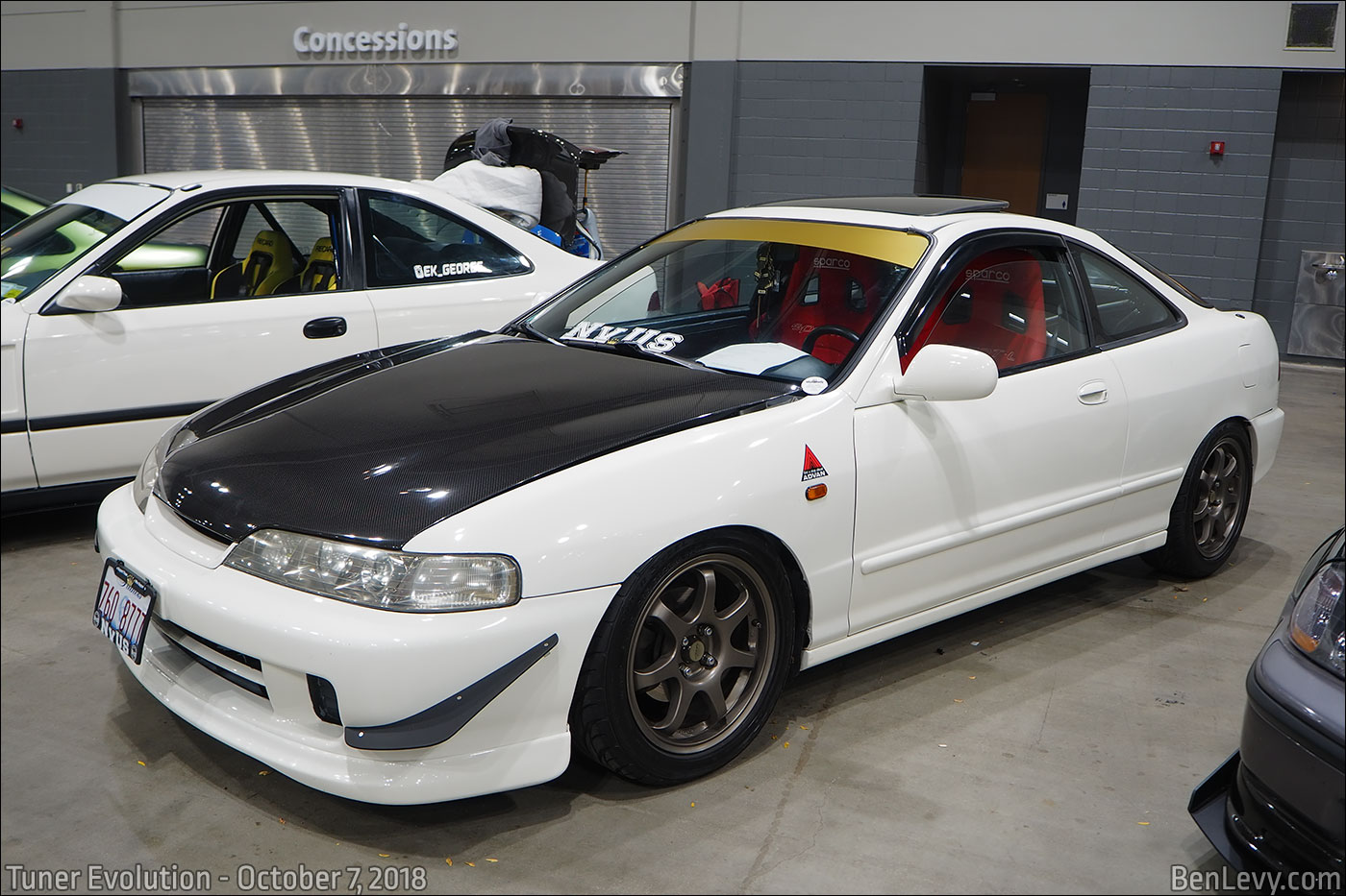 Integra with JDM front and CF hood