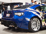 Blue Toyota 86 with anime art