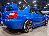 Blue WRX STI sedan