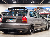 Silver Honda Civic hatchback