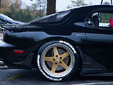 Gold WORK Equip wheel on RX-7