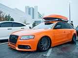 Orange Audi A4 avant