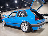 Blue Volkswagen GTI