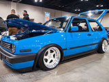 Blue Volkswagen GTI