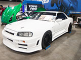 White R32 Nissan Skyline with Bee * R 32.4 Conversion