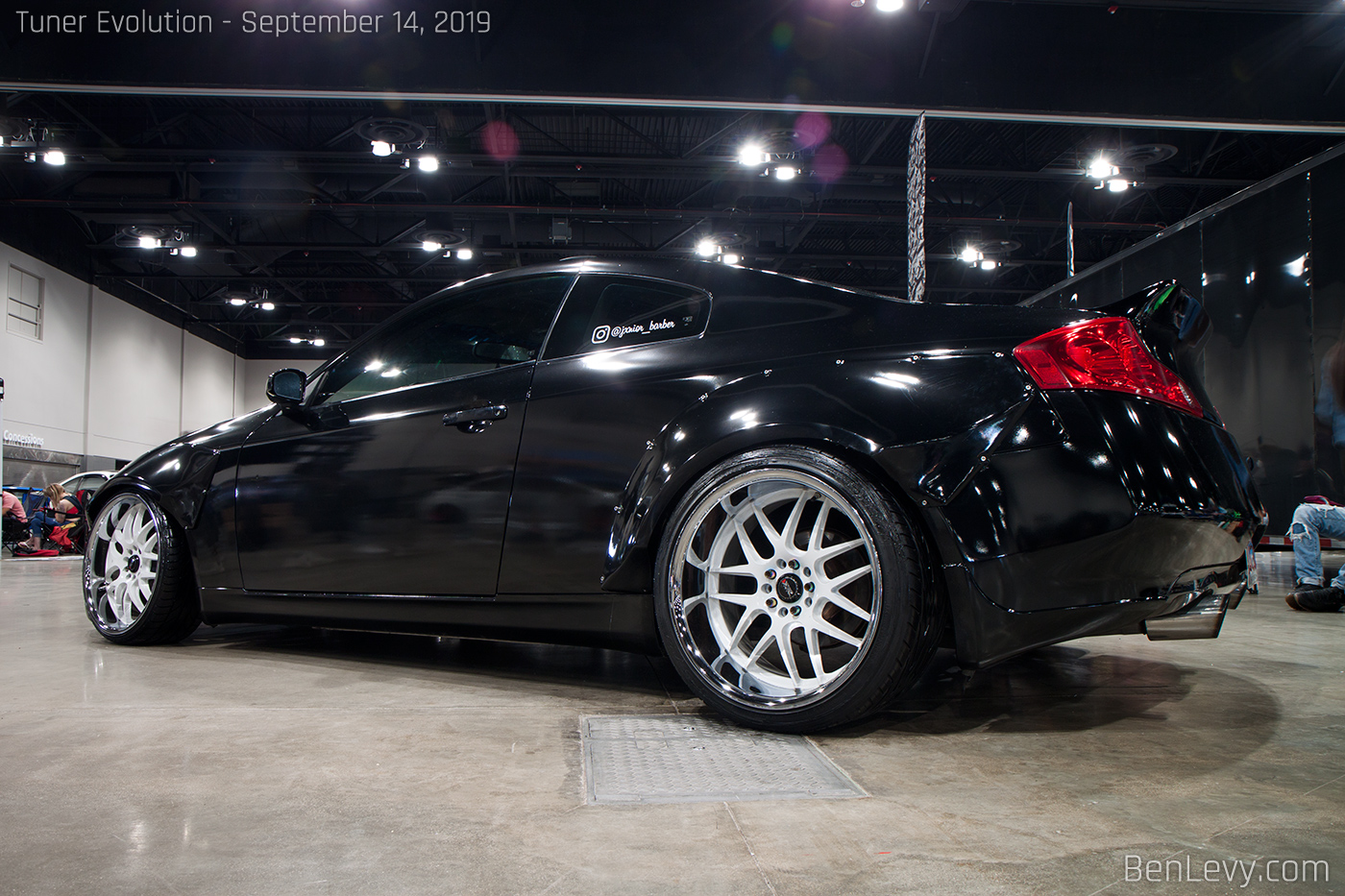 Black Infiniti G35 coupe with XXR 526 wheels