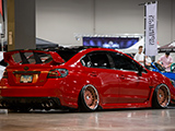 Red Subaru WRX STI