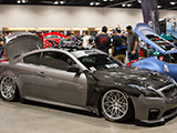 Infiniti G37 coupe with carbon fiber hood and fenders