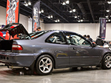 Honda Civic coupe with Rays Gram Lights 57DR wheels