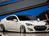 Slammed White Hyundai Genesis coupe
