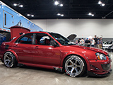 Custom Red Subaru WRX