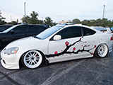 White Acura RSX with Cosmis XT-206R Wheels