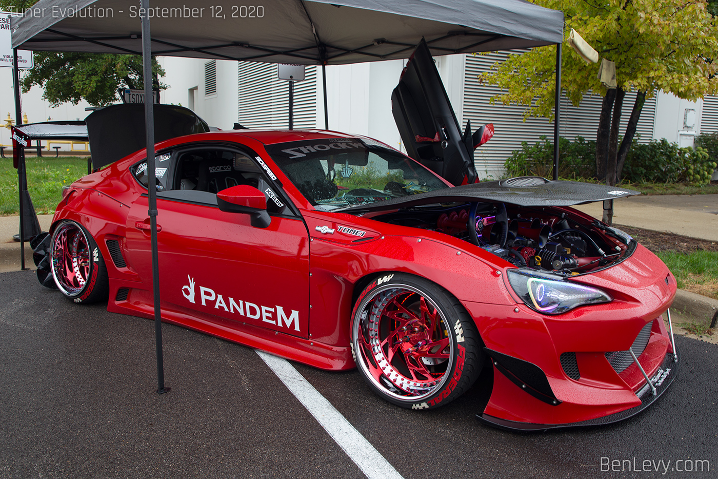 Red Scion FR-S with Pandem Widebody Kit
