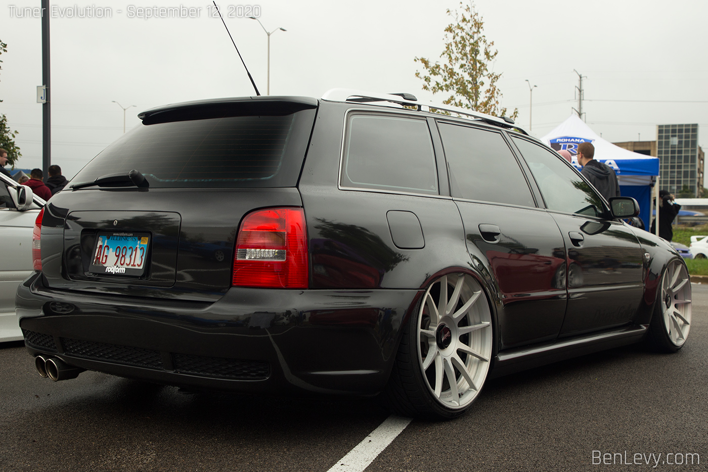 Black Audi S4 with RS4 fenders
