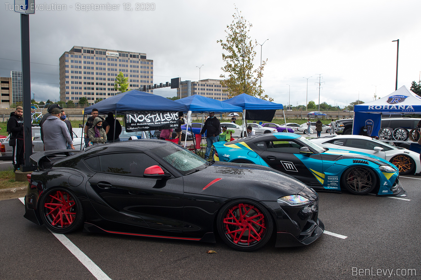 Toyota Supras at the Rohana booth at Tuner Evolution