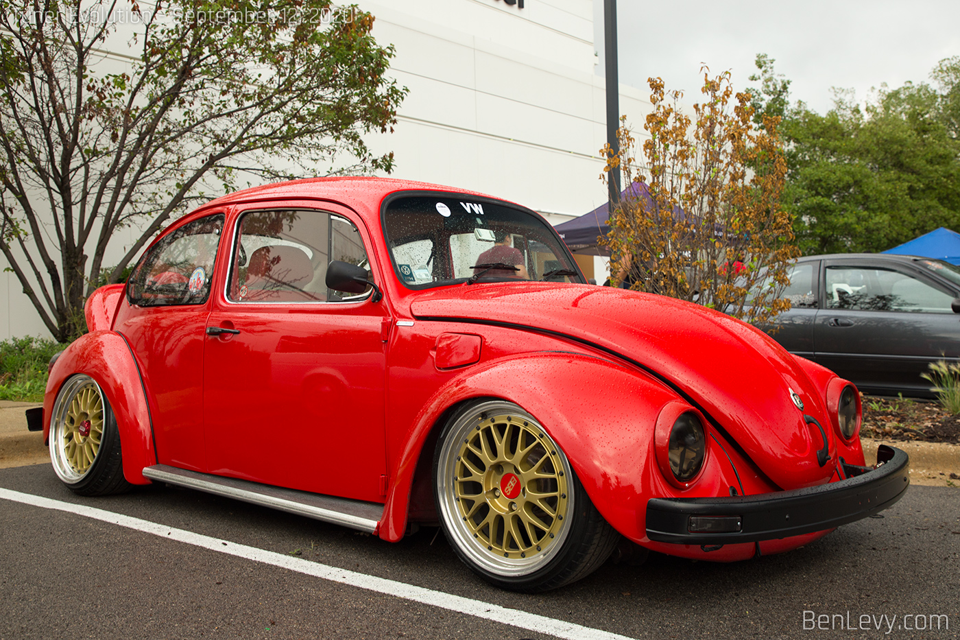 Red VW Beetle on BBS Wheels