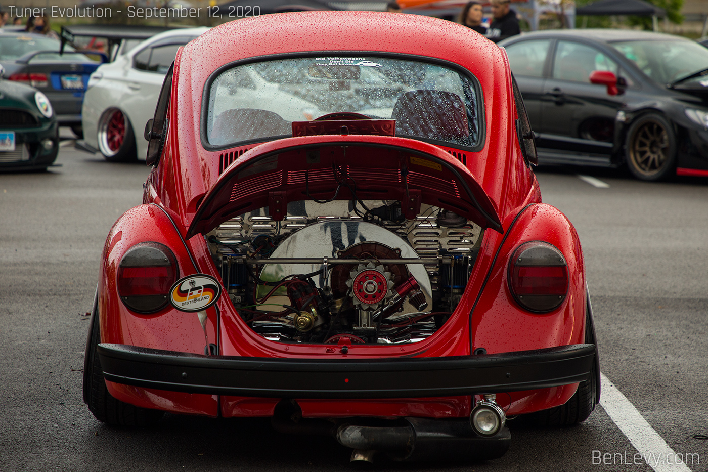 Polished Engine of Volkswagen Beetle