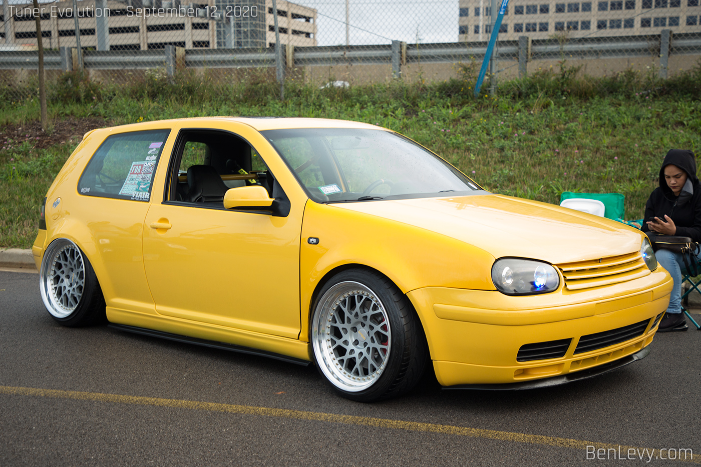Yellow Volkswagen GTI Anniversary Edition