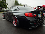Black BMW M4 with Carbon Fiber Spoiler and Diffuser