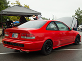 Honda Civic coupe with VMS Racing Rear Bumper Diffuser
