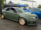 Custom Green Subaru WRX STI
