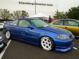 Blue Civic Coupe at Tuner Evolution