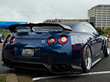 Difflow Rear Diffuser on Blue R35 Nissan GT-R