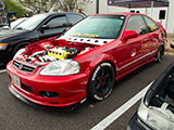Turbo Red Honda Civic Coupe
