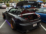 Black Honda S2000 with Air Lift Performance Suspension