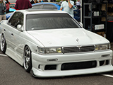 White Nissan Laurel at Tuner Evolution Chicago
