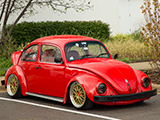 Red VW Bug on BBS Wheels