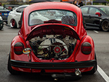 Polished Engine of Volkswagen Beetle